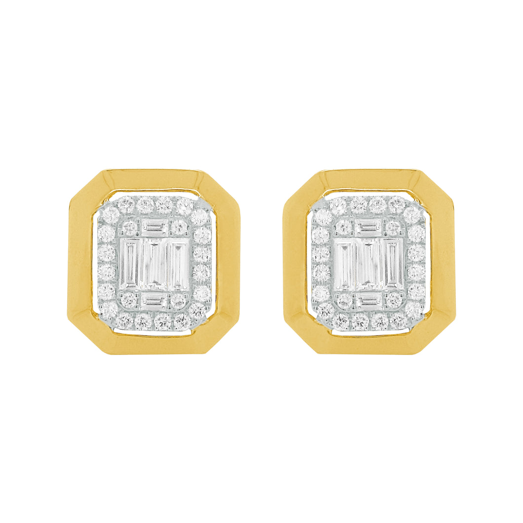 14K GOLD DIAMOND LUCY STUDS