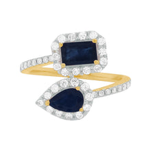 18K GOLD DIAMOND SAPPHIRE MARIANA RING