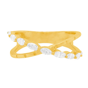 14K GOLD DIAMOND FAYE RING