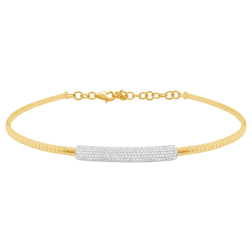 14K GOLD DIAMOND NAVAH CHOKER NECKLACE