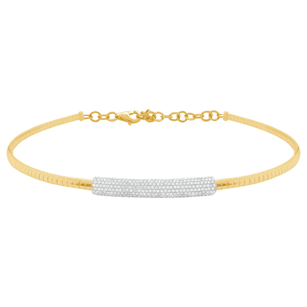 14K GOLD DIAMOND NAVAH CHOKER NECKLACE