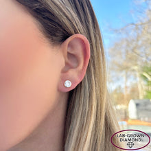 14K GOLD 3.00 CT LAB GROWN DIAMOND BEZEL STUDS