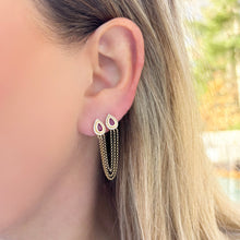 14K GOLD DIAMOND RUBY GIGI EARRING