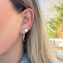 14K GOLD 3.00 CT LAB GROWN DIAMOND BEZEL STUDS