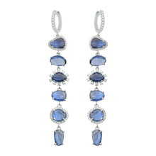 14K GOLD DIAMOND SAPPHIRE ALEXIS EARRINGS