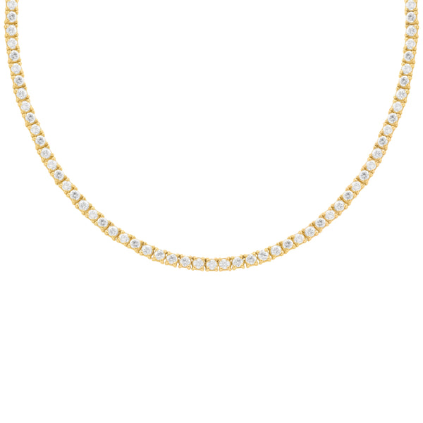 14K GOLD 4.68 CT DIAMOND TENNIS NECKLACE