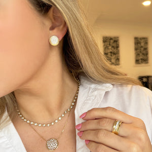 14K GOLD DIAMOND ANNETTE STUDS