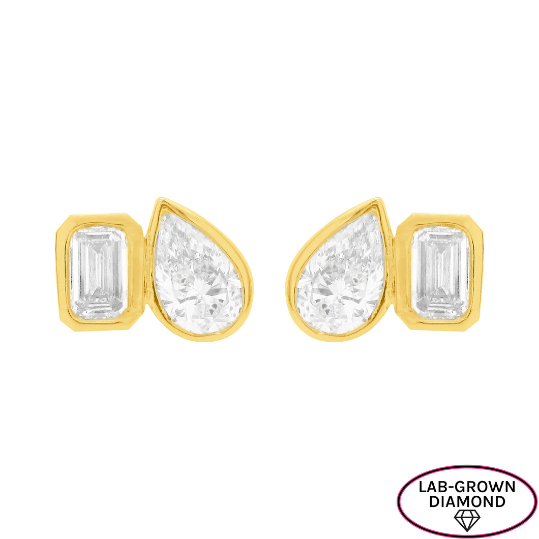 14K GOLD LAB GROWN DIAMOND JESS STUDS