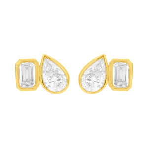 14K GOLD LAB GROWN DIAMOND JESS STUDS