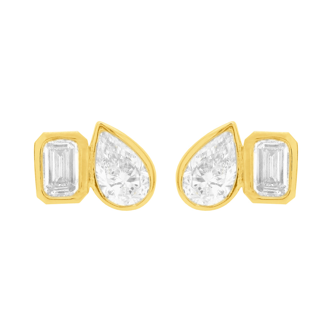 14K GOLD LAB GROWN DIAMOND JESS STUDS