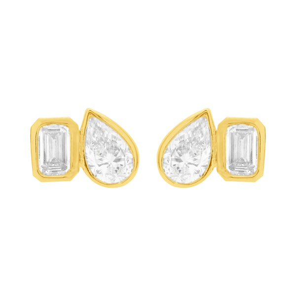 14K GOLD LAB GROWN DIAMOND JESS STUDS