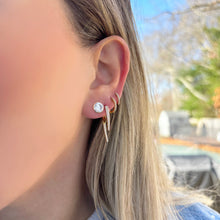 14K GOLD 3.00 CT LAB GROWN DIAMOND BEZEL STUDS