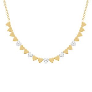 14K GOLD DIAMOND KATIE HEART NECKLACE