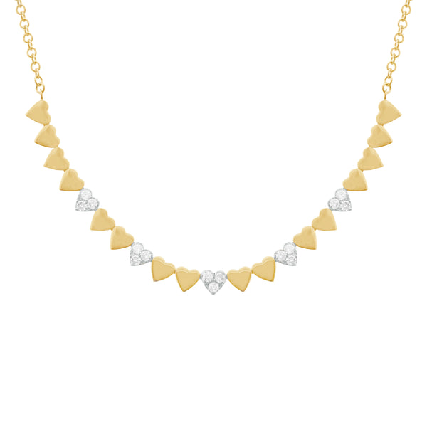 14K GOLD DIAMOND KATIE HEART NECKLACE