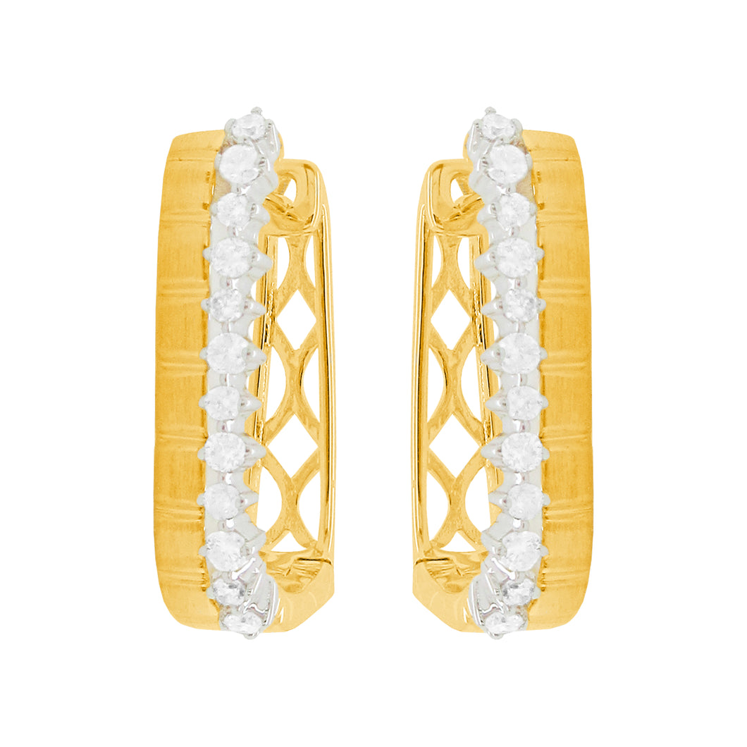 14K GOLD DIAMOND NINA HUGGIES