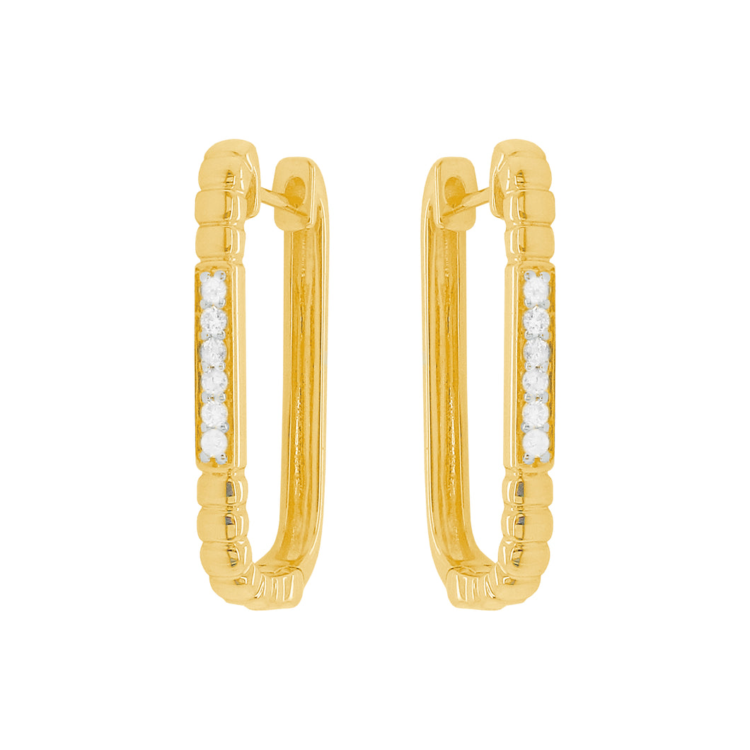 14K GOLD DIAMOND EVE HUGGIES