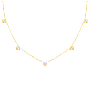 14K GOLD DIAMOND FELICIA HEART NECKLACE