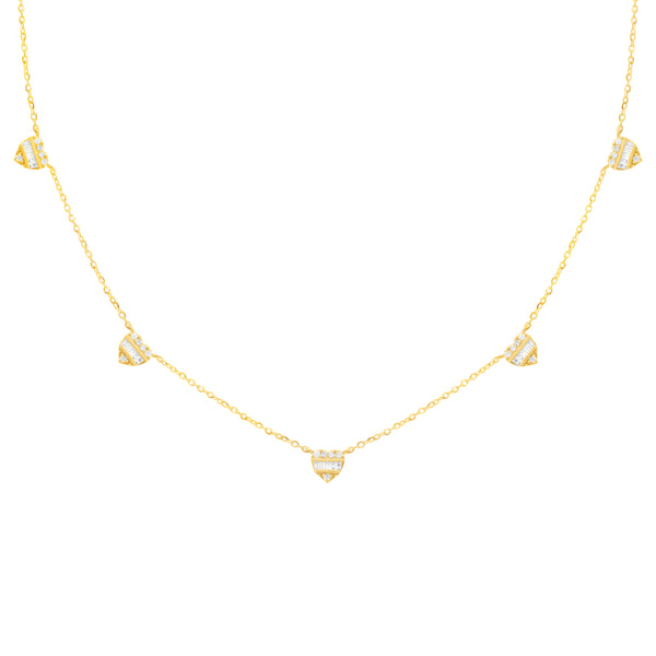 14K GOLD DIAMOND FELICIA HEART NECKLACE