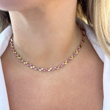 14K GOLD PINK SAPPHIRE CARLIE NECKLACE