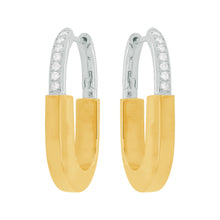 14K GOLD DIAMOND LARGE AVERY HOOPS