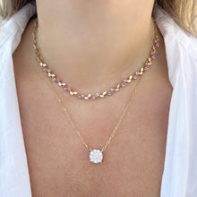 14K GOLD DIAMOND XL BELLA PAPERCLIP NECKLACE