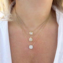 14K GOLD DIAMOND WHITE TOPAZ PERRI NECKLACE
