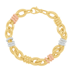 14K TRI-TONE GOLD KARINA BRACELET