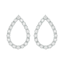 14K GOLD DIAMOND STACY PEAR STUDS