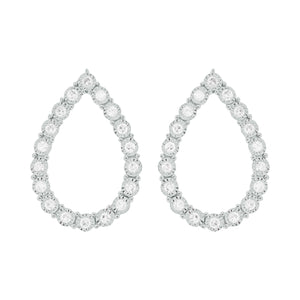 14K GOLD DIAMOND STACY PEAR STUDS