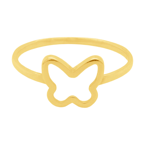 14K GOLD BUTTERFLY RING