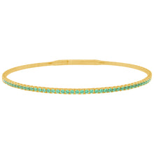 14K GOLD EMERALD JOELLE FLEXIBLE BANGLE