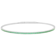 14K GOLD EMERALD JOELLE FLEXIBLE BANGLE