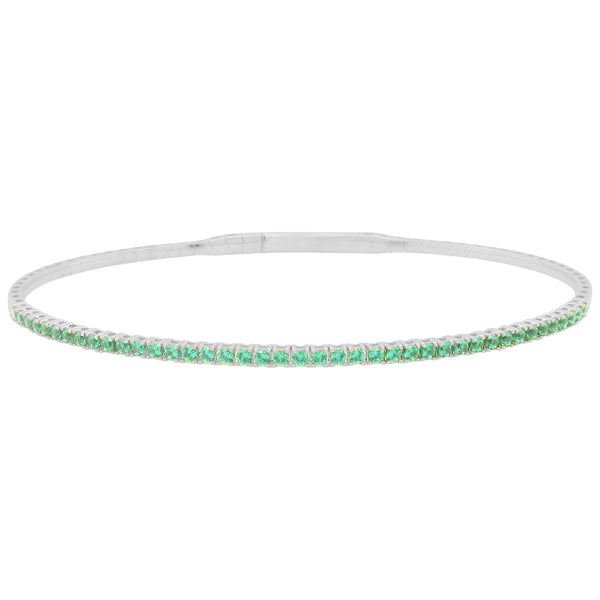 14K GOLD EMERALD JOELLE FLEX BANGLE