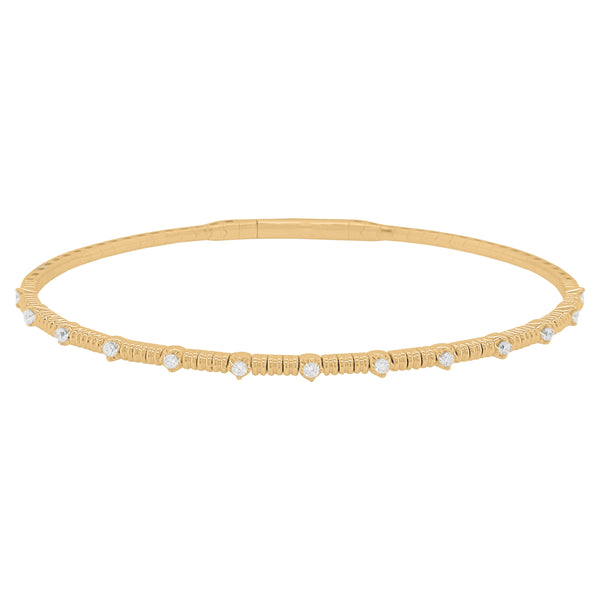 14K GOLD DIAMOND GINA FLEX BANGLE