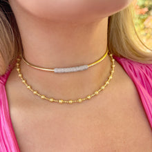 14K GOLD DIAMOND NAVAH CHOKER NECKLACE