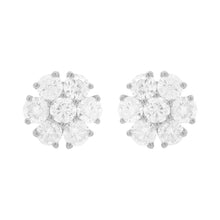 14K GOLD DIAMOND HALLIE FLOWER STUDS