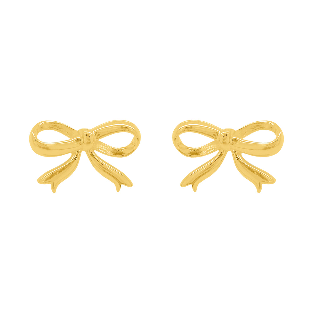 14K GOLD BOW STUDS