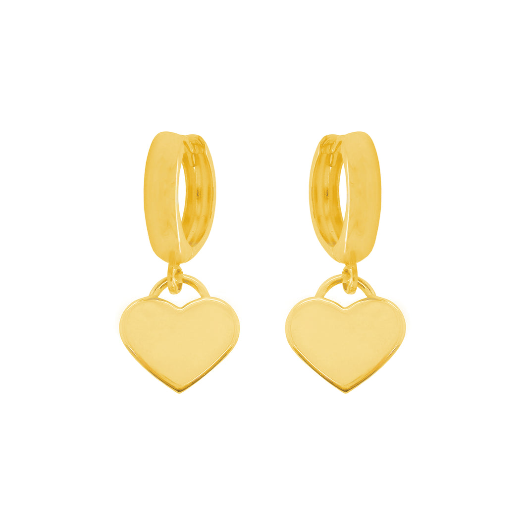 14K GOLD HATTIE HEART EARRINGS