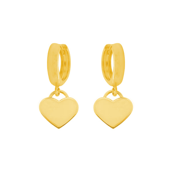 14K GOLD HATTIE HEART EARRINGS