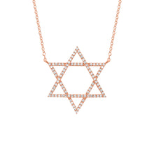 14K GOLD DIAMOND MAGEN DAVID NECKLACE