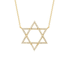 14K GOLD DIAMOND MAGEN DAVID NECKLACE
