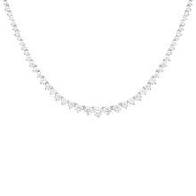 14K GOLD 8.00 CT LAB GROWN DIAMOND GRADUATED TENNIS NECKLACE
