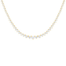 14K GOLD 8.00 CT LAB GROWN DIAMOND GRADUATED TENNIS NECKLACE