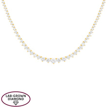 14K GOLD 8.00 CT LAB GROWN DIAMOND GRADUATED TENNIS NECKLACE