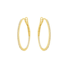 14K GOLD DIAMOND MEDIUM DALIA HOOPS