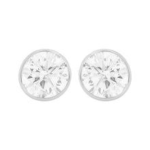 14K GOLD 3.00 CT LAB GROWN DIAMOND BEZEL STUDS