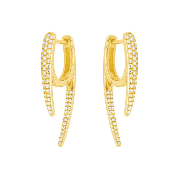 14K GOLD DIAMOND LILLIE EARRINGS