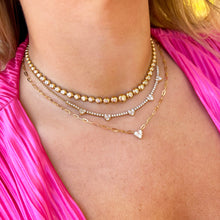 14K GOLD DIAMOND CARISSA HEART NECKLACE