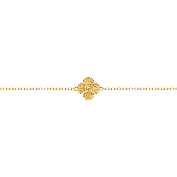 14K GOLD SINGLE CARLIE CLOVER BRACELET