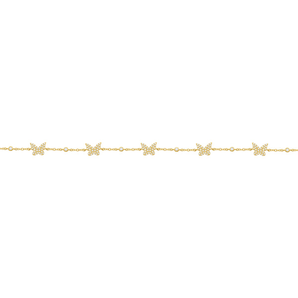 14K GOLD DIAMOND JULIE BUTTERFLY BRACELET